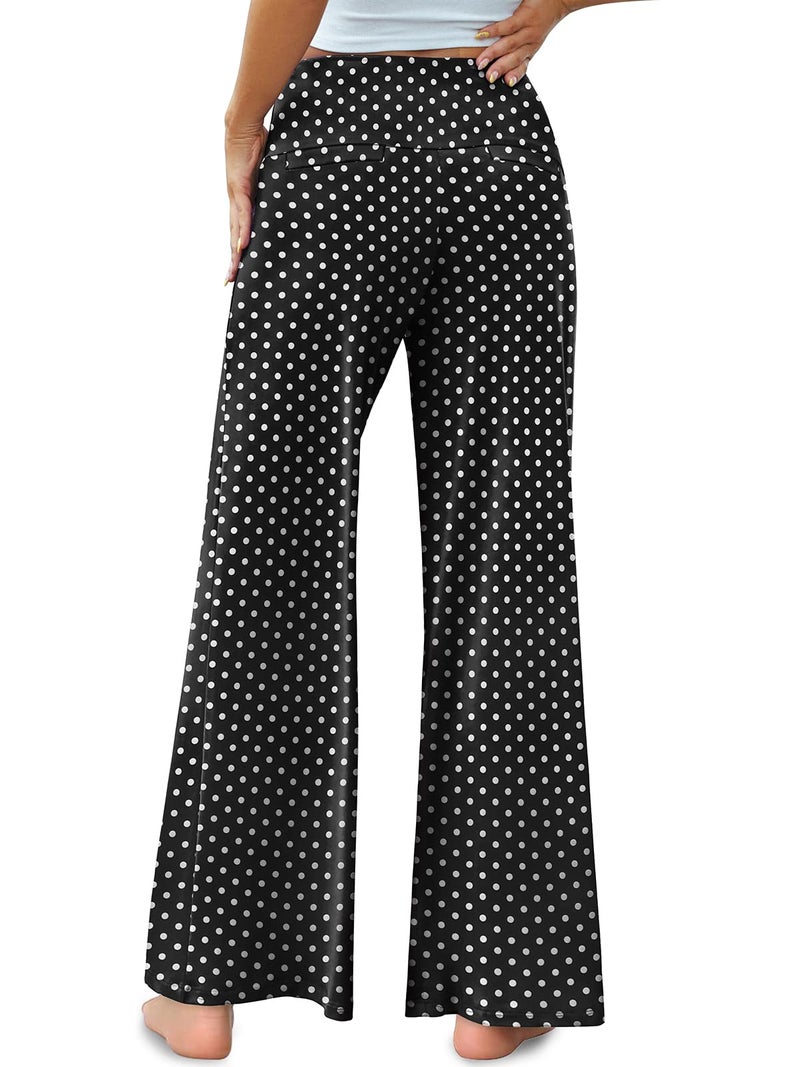Arolina Women's Stretchy Wide Leg Palazzo Lounge Pants Casual Comfy High Waist Palazzo Pants - Image 4